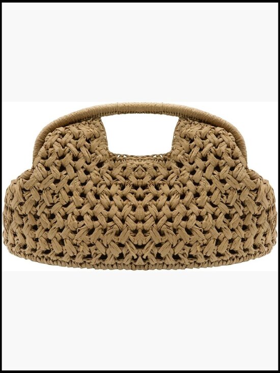 Handbags - Woven Straw Clutch Purse Summer Beach Dumpling Handbag Crossbody Shoulder Bag